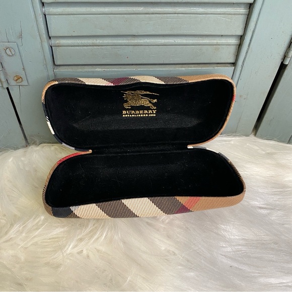 Burberry Nova Check Canvas Hard Shell Sunglasses Eye Glasses Clamshell Case - Picture 3 of 7